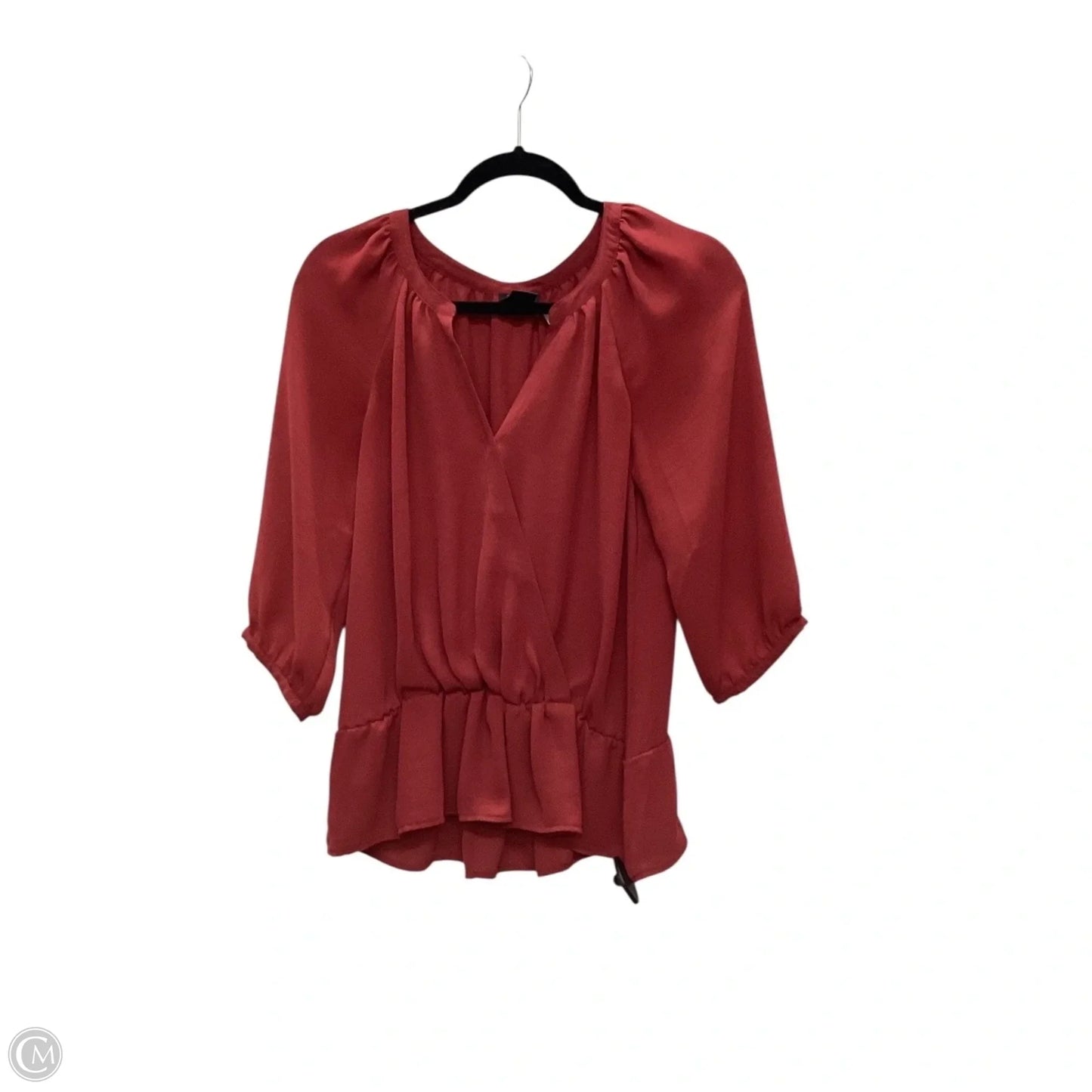 Top Long Sleeve By Ann Taylor In Red, Size: S