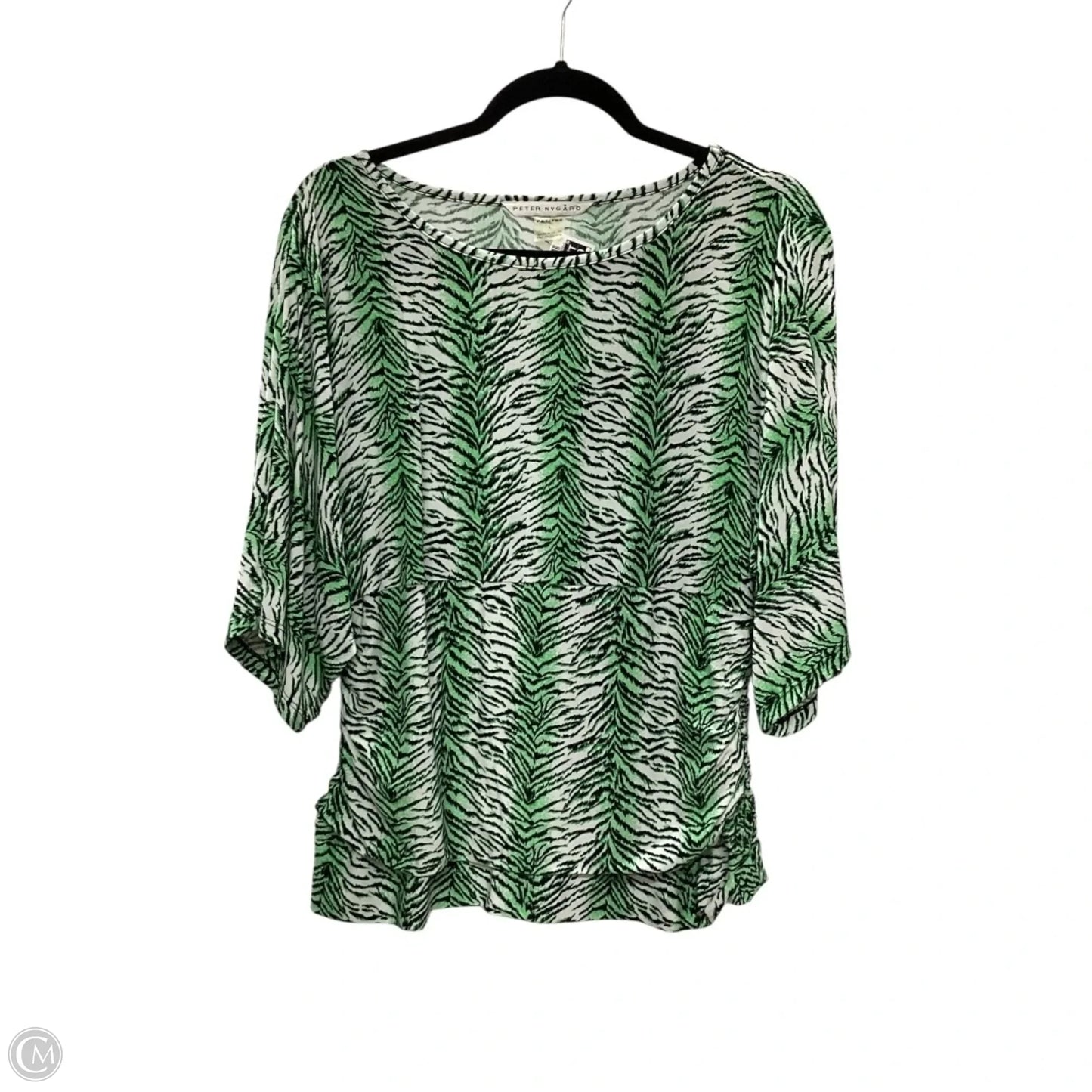 Top Long Sleeve By Peter Nygard In Green, Size: L
