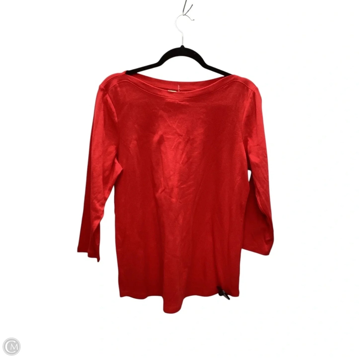 Top 3/4 Sleeve By Chicos In Red, Size: L