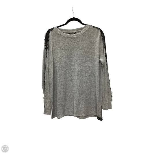 Top Long Sleeve By Simply Vera In Grey, Size: L