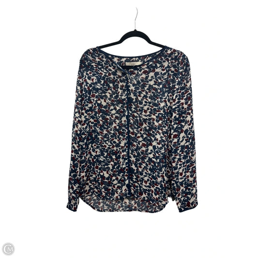 Top Long Sleeve By Loft In Multi-colored, Size: M