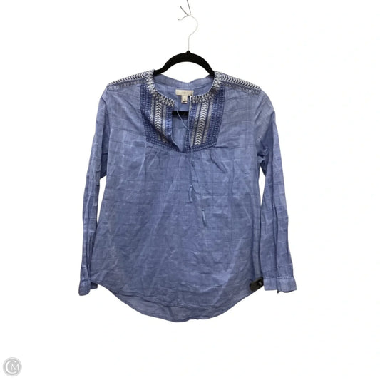 Top Long Sleeve By J. Crew In Blue, Size: 6