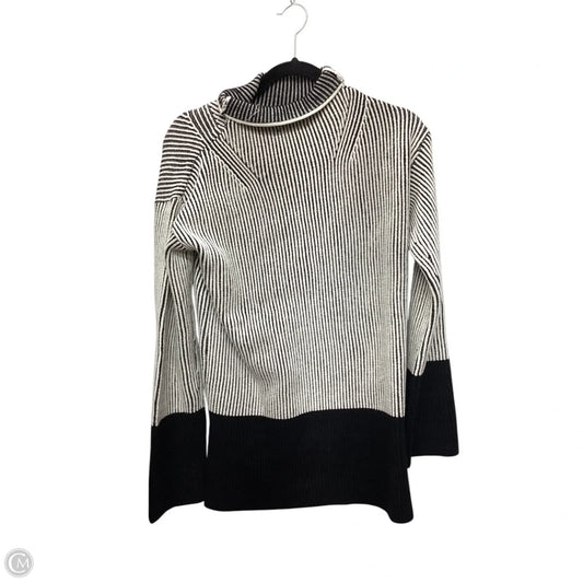Dress Sweater By Lysse In Black & White, Size: M