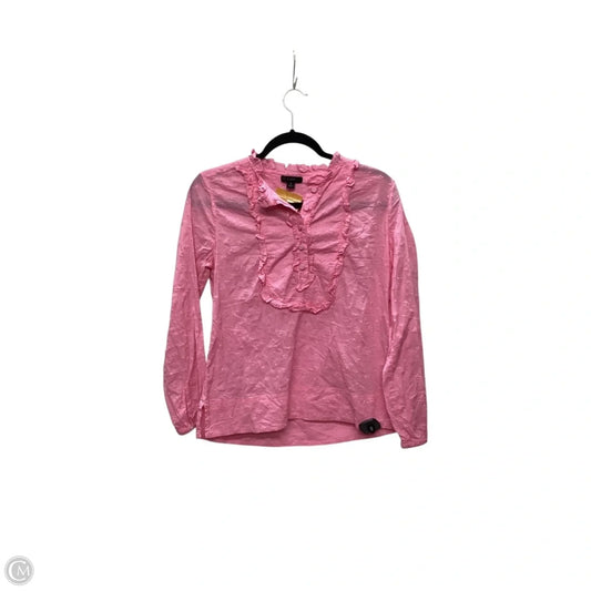 Top Long Sleeve By J. Crew In Pink, Size: S