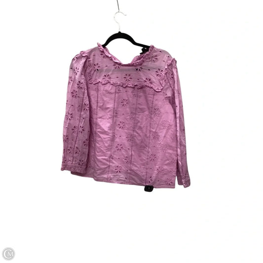 Top Long Sleeve By J. Crew In Purple, Size: S