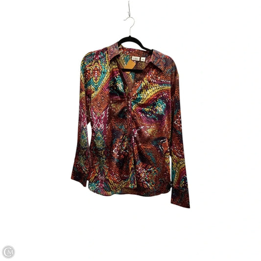 Top Long Sleeve By Cato In Multi-colored, Size: Xl