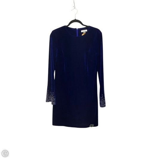 Dress Casual Midi By Calvin Klein In Blue, Size: 10