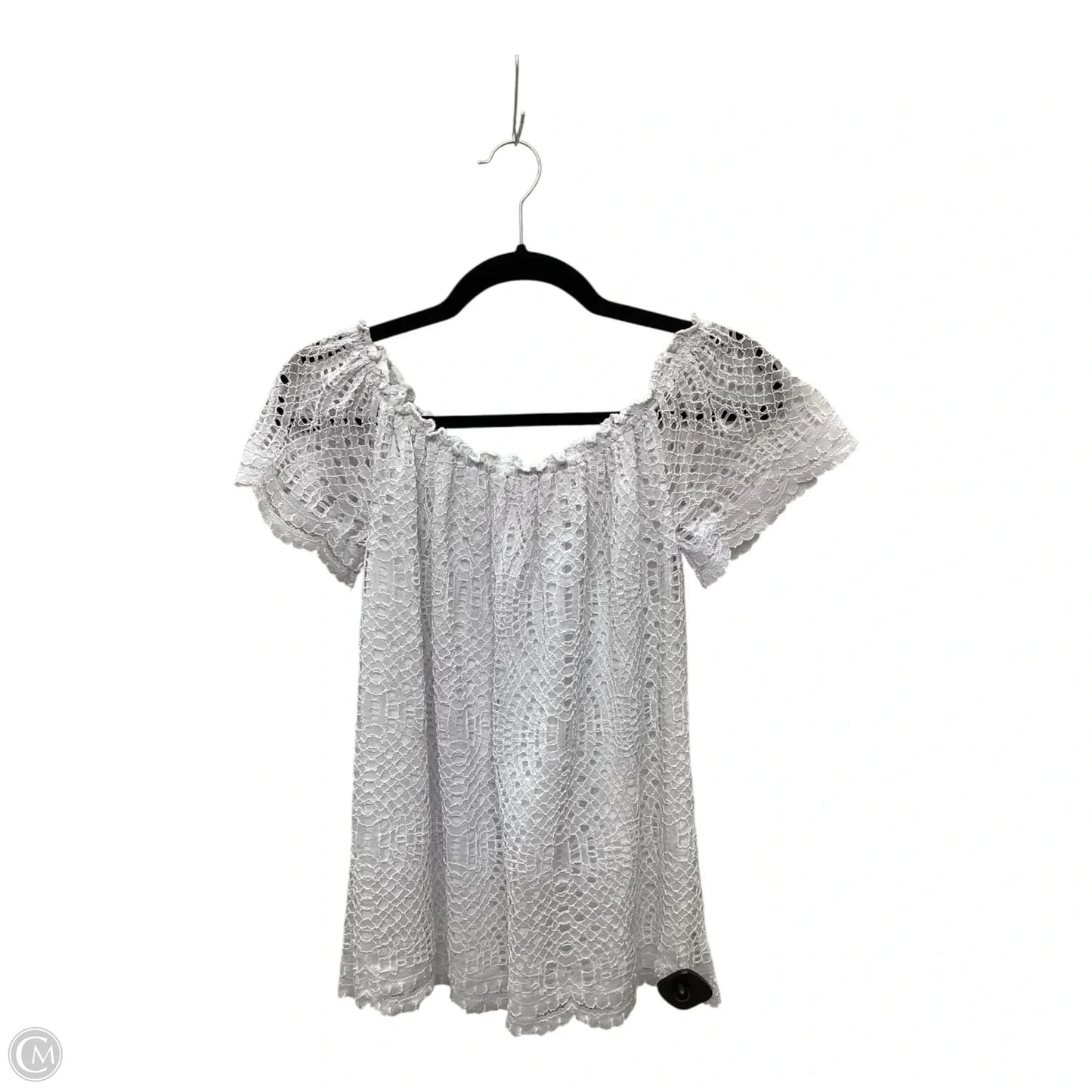Top Short Sleeve Designer By Lilly Pulitzer In White, Size: S