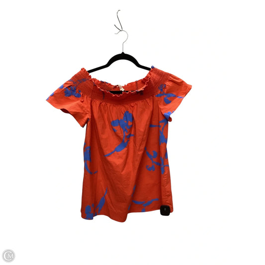 Top Short Sleeve Designer By Tory Burch In Orange, Size: 10