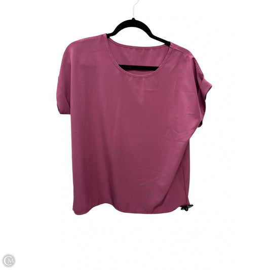 Top Short Sleeve Basic By Shein In Pink, Size: M