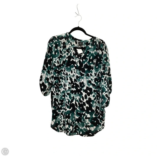 Top Short Sleeve By Worthington In Green, Size: 1x