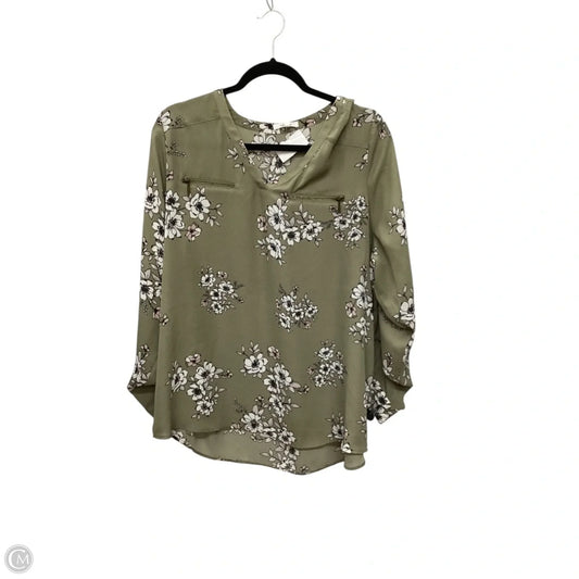 Top Long Sleeve By Maurices In Green, Size: 1x