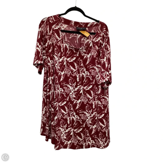 Top Short Sleeve By Lane Bryant In Red, Size: 18