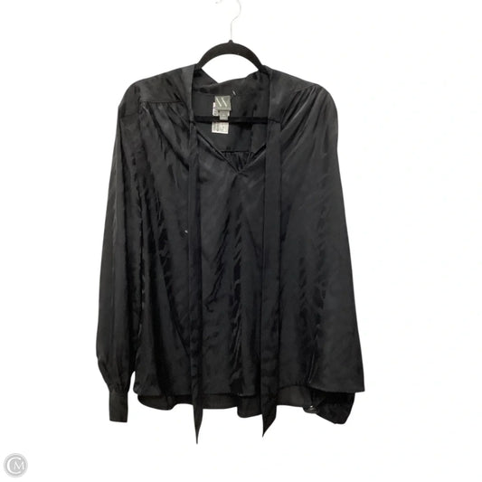 Top Long Sleeve Basic By Worthington In Black, Size: 2x