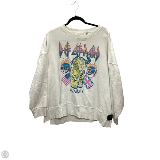 Sweatshirt Crewneck By Clothes Mentor In White, Size: Xl