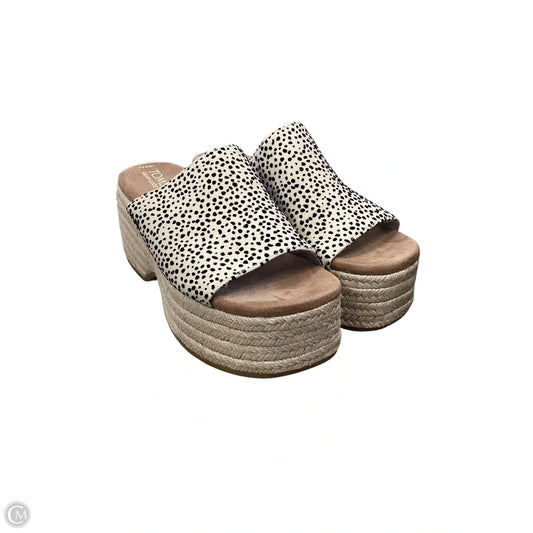 Sandals Heels Platform By Toms In Tan, Size: 8.5