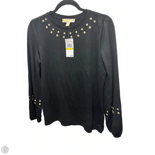 Top Long Sleeve Basic By Michael By Michael Kors In Black, Size: M
