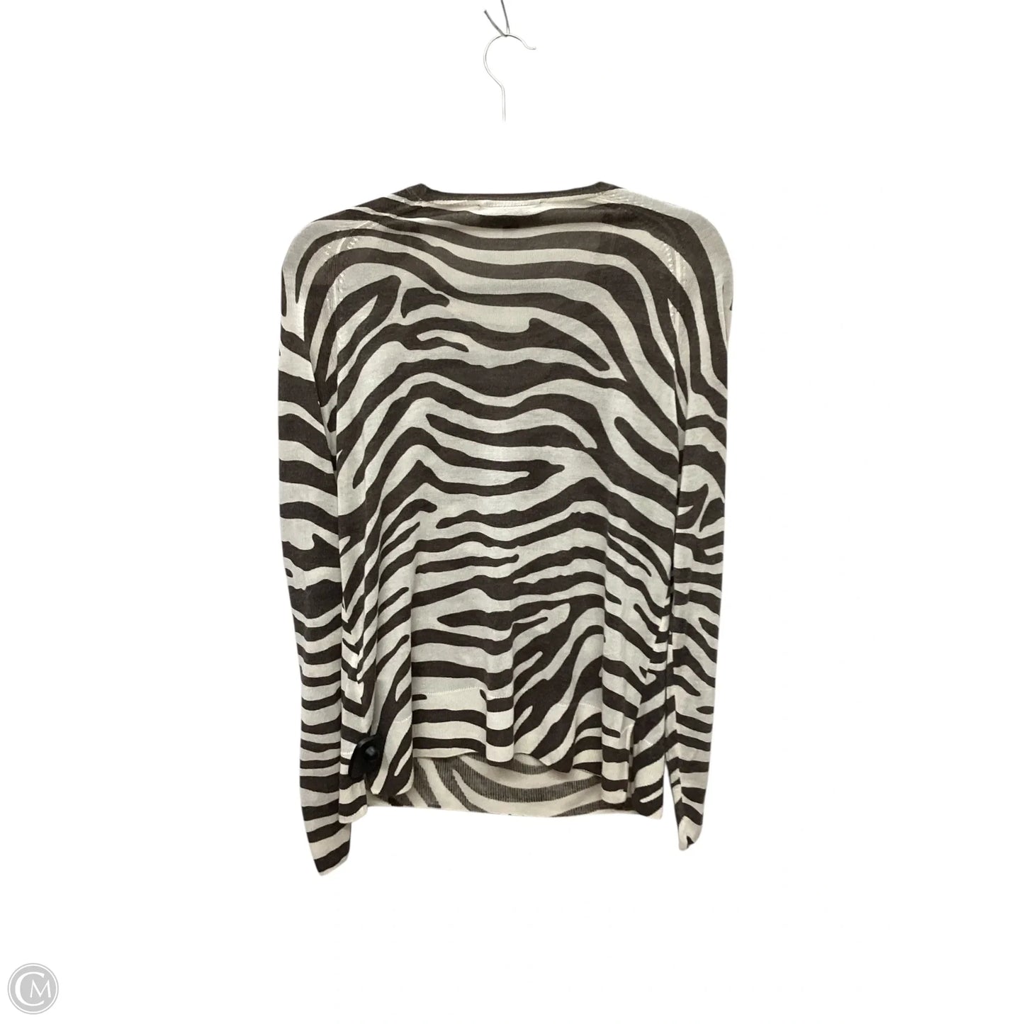 Top Long Sleeve By Zara In Zebra Print, Size: S