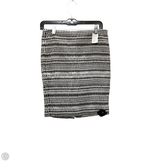 Skirt Midi By Loft In Black & White, Size: 6p