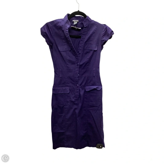 Dress Casual Midi By H&m In Purple, Size: Xs