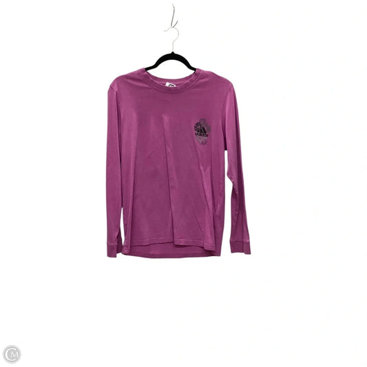 Athletic Top Long Sleeve Crewneck By Adidas In Purple, Size: L