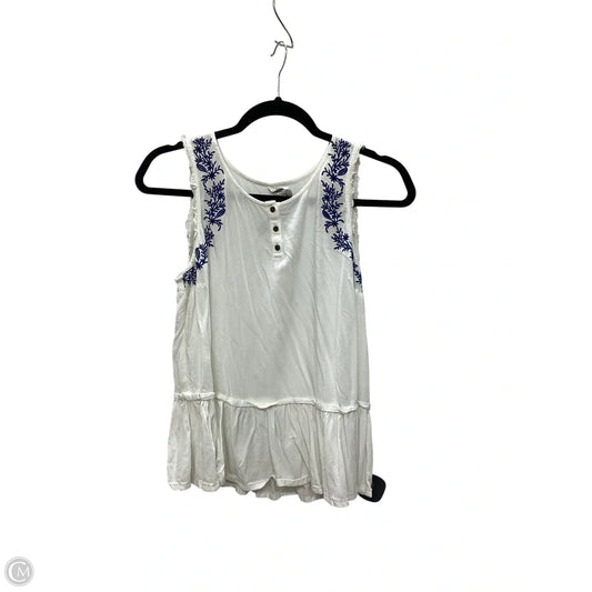 Top Sleeveless By Lc Lauren Conrad In White, Size: S
