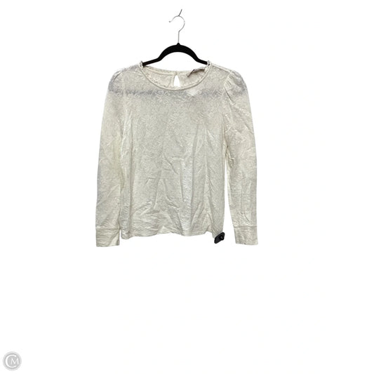 Top Long Sleeve By Loft In Cream, Size: Mp
