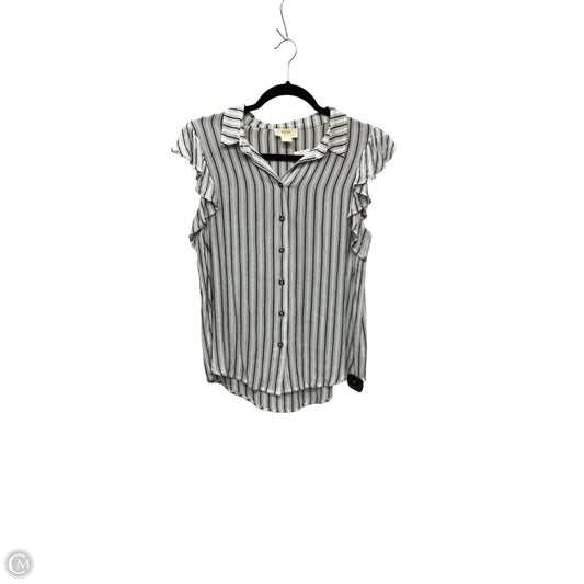 Top Sleeveless By Maeve In Striped Pattern, Size: S