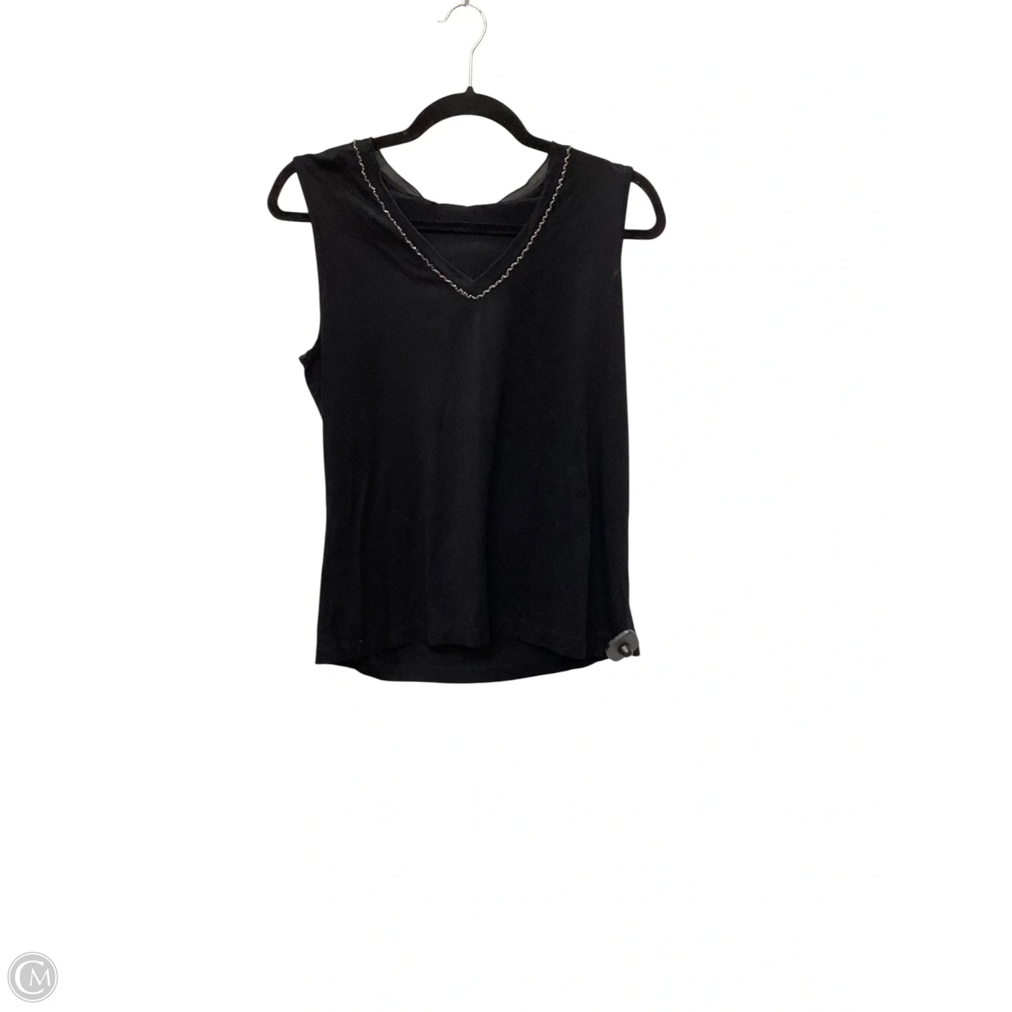 Top Sleeveless By Chicos In Black, Size: M