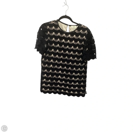 Top Short Sleeve Designer By Kate Spade In Black, Size: 6