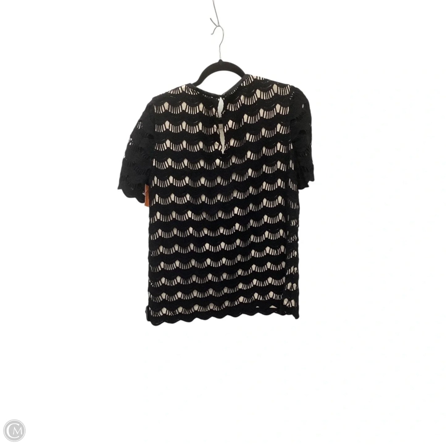 Top Short Sleeve Designer By Kate Spade In Black, Size: 6