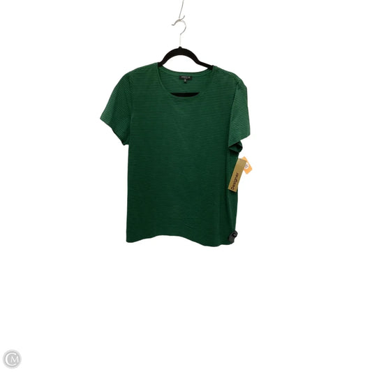 Top Short Sleeve Designer By Lafayette 148 In Green, Size: Xl