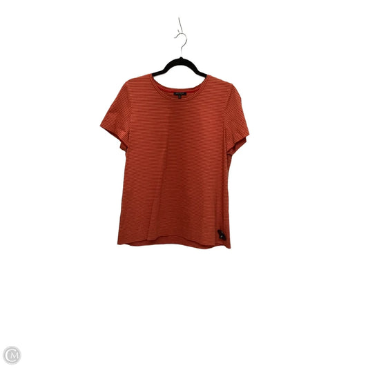 Top Short Sleeve Designer By Lafayette 148 In Red, Size: Xl