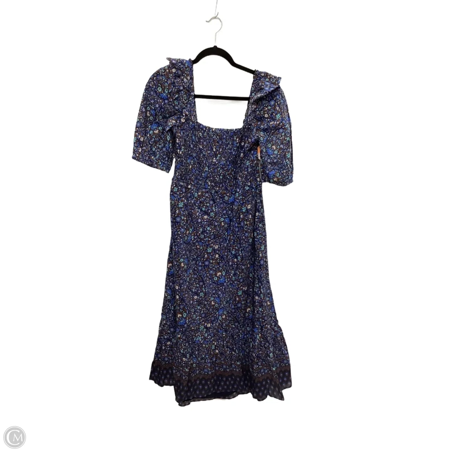 Dress Casual Midi By Vineyard Vines In Blue, Size: L