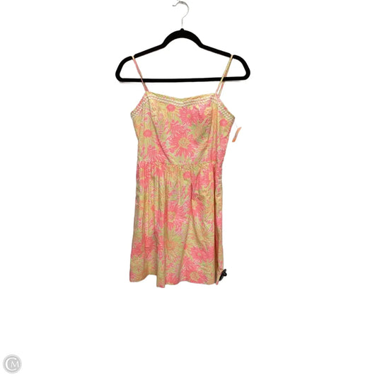 Dress Designer By Lilly Pulitzer In Pink & Yellow, Size: 6