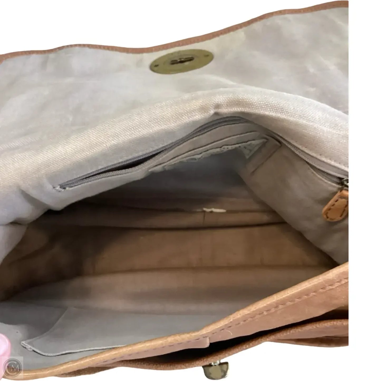 Crossbody Leather By Fossil, Size: Medium