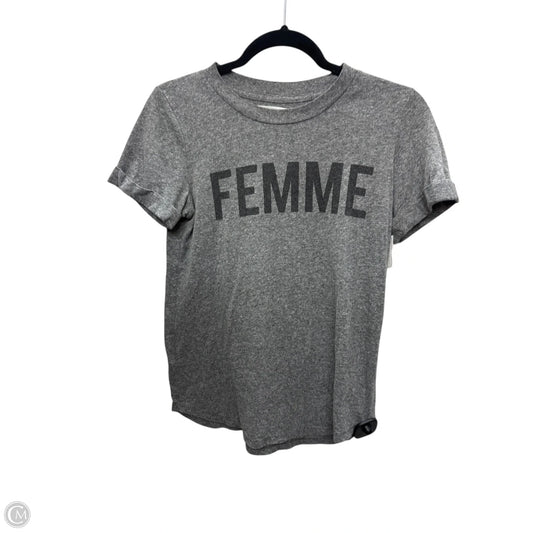 Top Short Sleeve By Cmc In Grey, Size: Xs