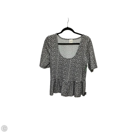 Top Short Sleeve By Maeve In Animal Print, Size: L
