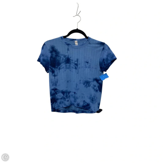 Athletic Top Short Sleeve By Lululemon In Green, Size: 2