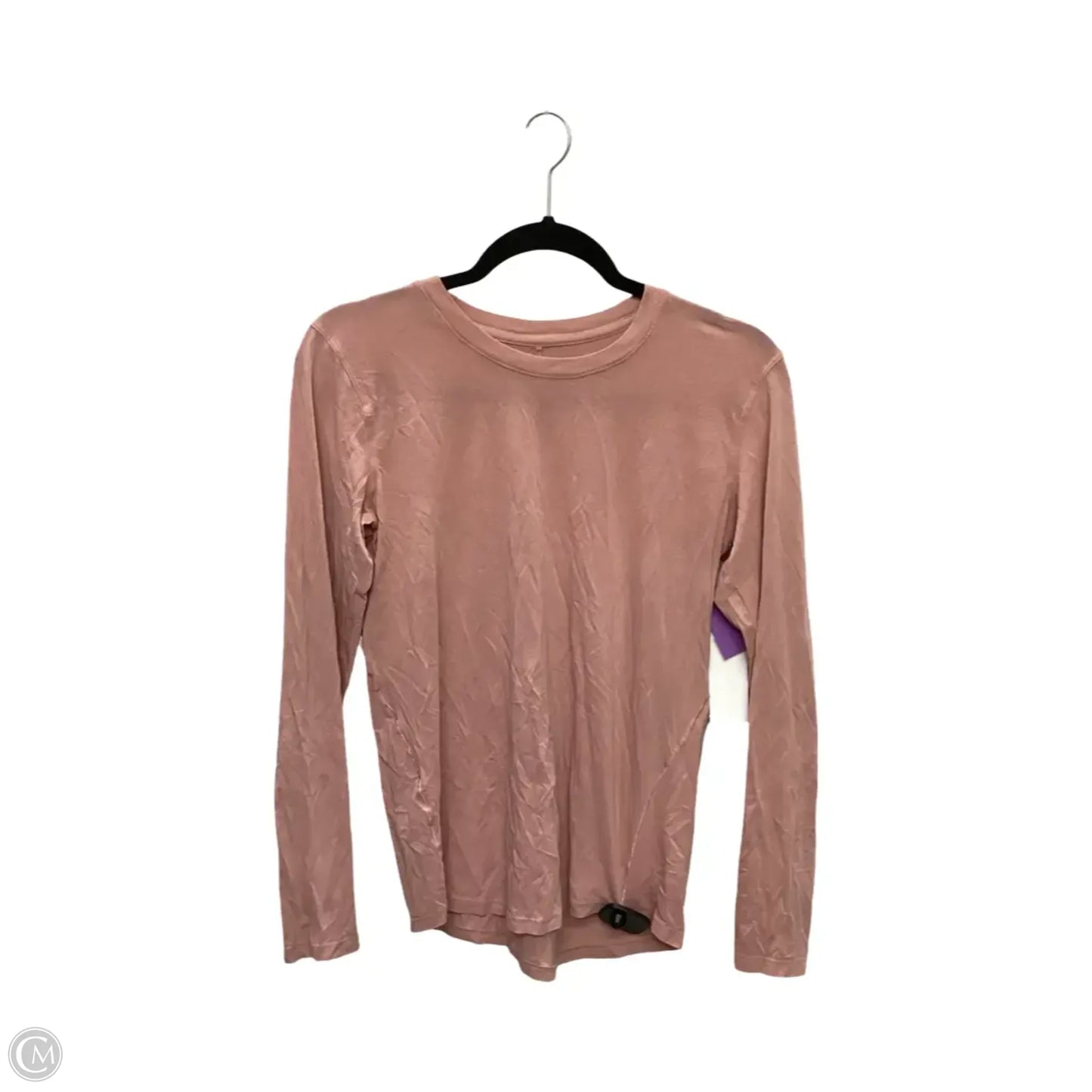 Athletic Top Long Sleeve Crewneck By Lululemon In Pink, Size: 4