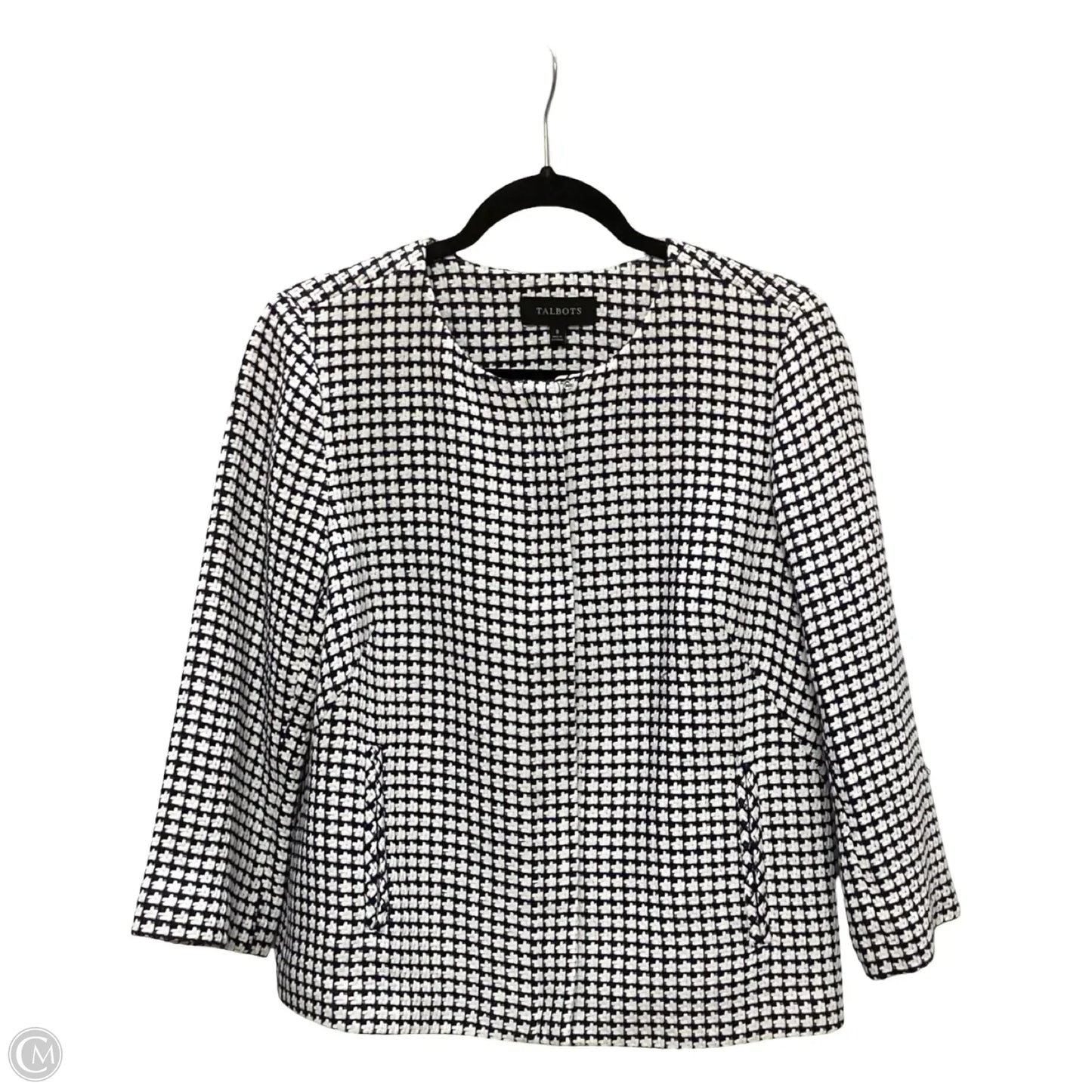 Blazer By Talbots In Blue & White, Size: 8