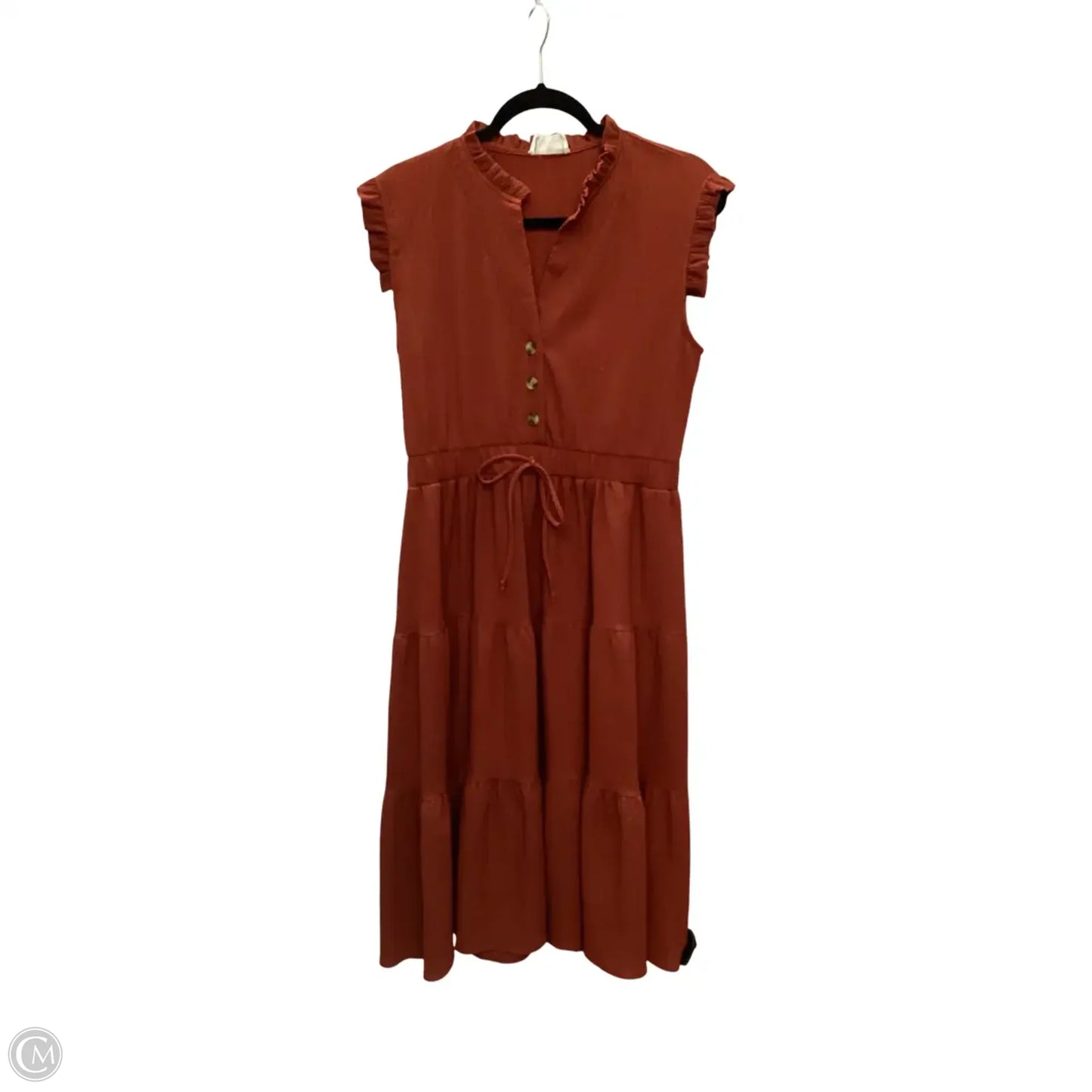 Dress Casual Midi By Betsey Boutique Shop In Red, Size: L