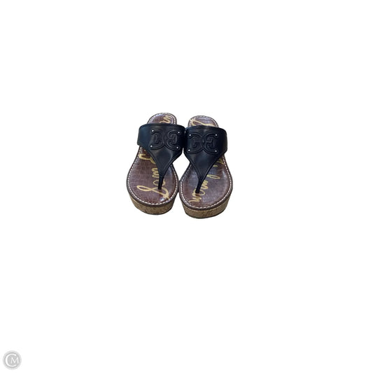 Sandals Heels Wedge By Sam Edelman In Black, Size: 10