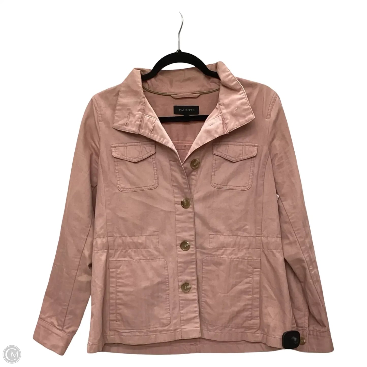 Jacket Denim By Talbots In Pink, Size: Xs