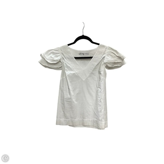 Blouse Short Sleeve By Trina Turk In White, Size: Xs
