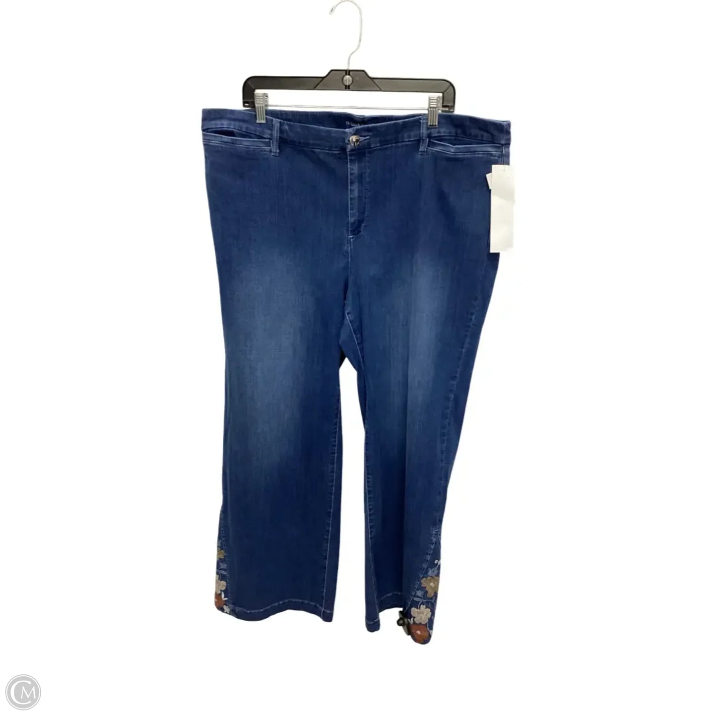 Jeans Cropped By Chicos In Blue Denim, Size: 4