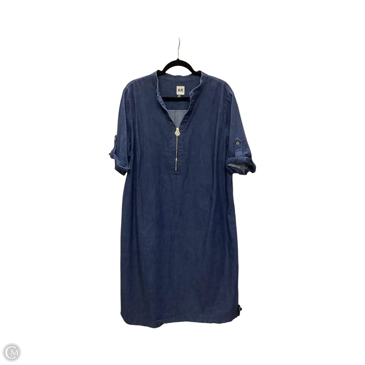 Dress Casual Short By Anne Klein In Blue Denim, Size: 2x