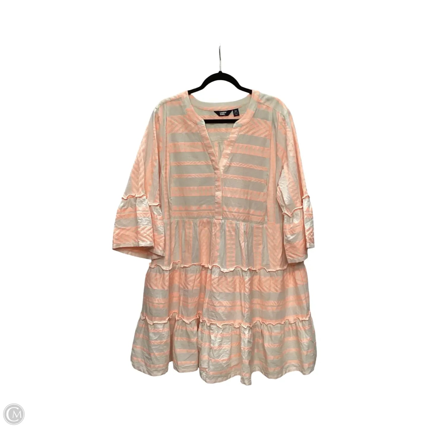 Dress Casual Short By Lands End In Orange, Size: 2x