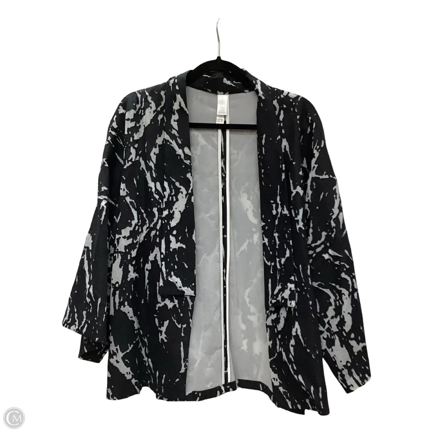 Blazer By Marla Wynne In Black & White, Size: 1x