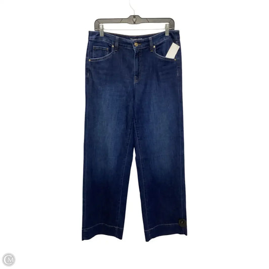 Jeans Wide Leg By Chicos In Blue Denim, Size: 8